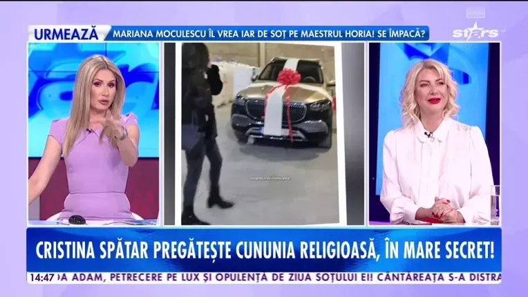 Cristina Spatar se pregateste sa imbrace rochia de mireasa