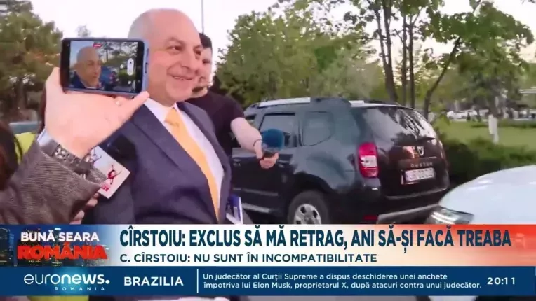 "Exclus sa ma retrag!" Cirstoiu a fugit cand a fost intrebat despre acuzatia de incompatibilitate