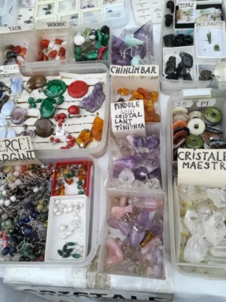 Geologul Andrei Costin Victor la targul de Florii de la targul de Florii din curtea MTR