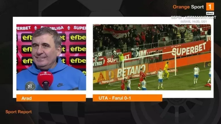 Hagi e fericit dupa victoria de la Arad. "Suntem acolo, avem lot bun. Si banca"