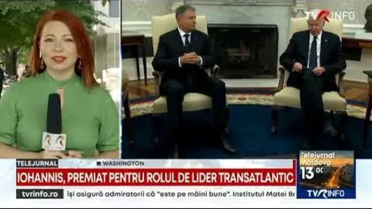 Klaus Iohannis, premiat la Washington